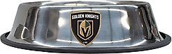Littlearth NHL Everyday Non-Skid Stainless Steel Dog & Cat Bowl, Vegas Golden Knights, Large: 4-cup slide 1 of 5
