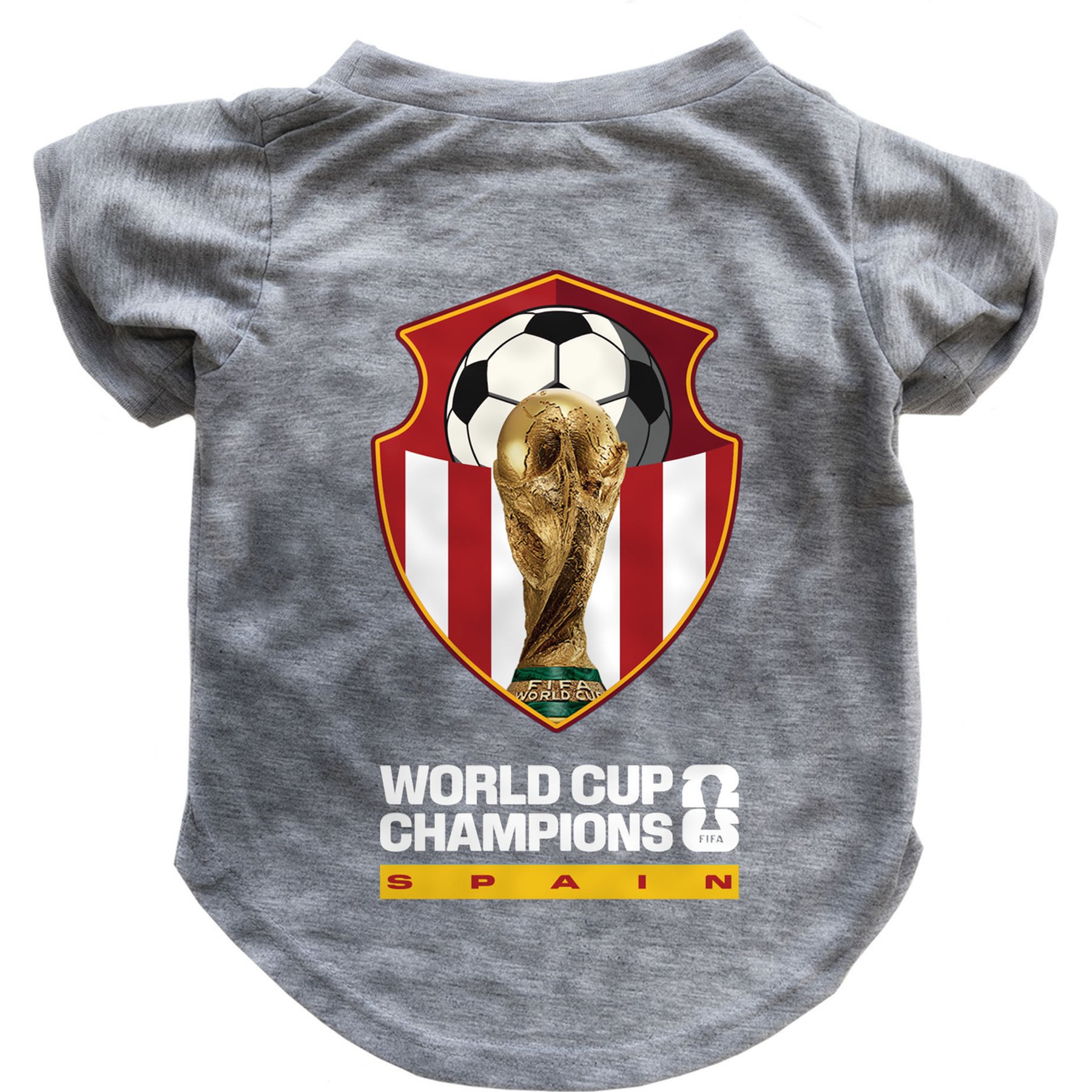Littlearth FIFA World Cup 2026 Champions Dog T-Shirt, Spain, Large