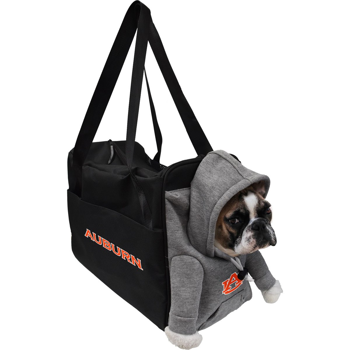 Littlearth NCAA Furry Fan Airline-Approved Dog & Cat Carrier Bag, Auburn Tigers