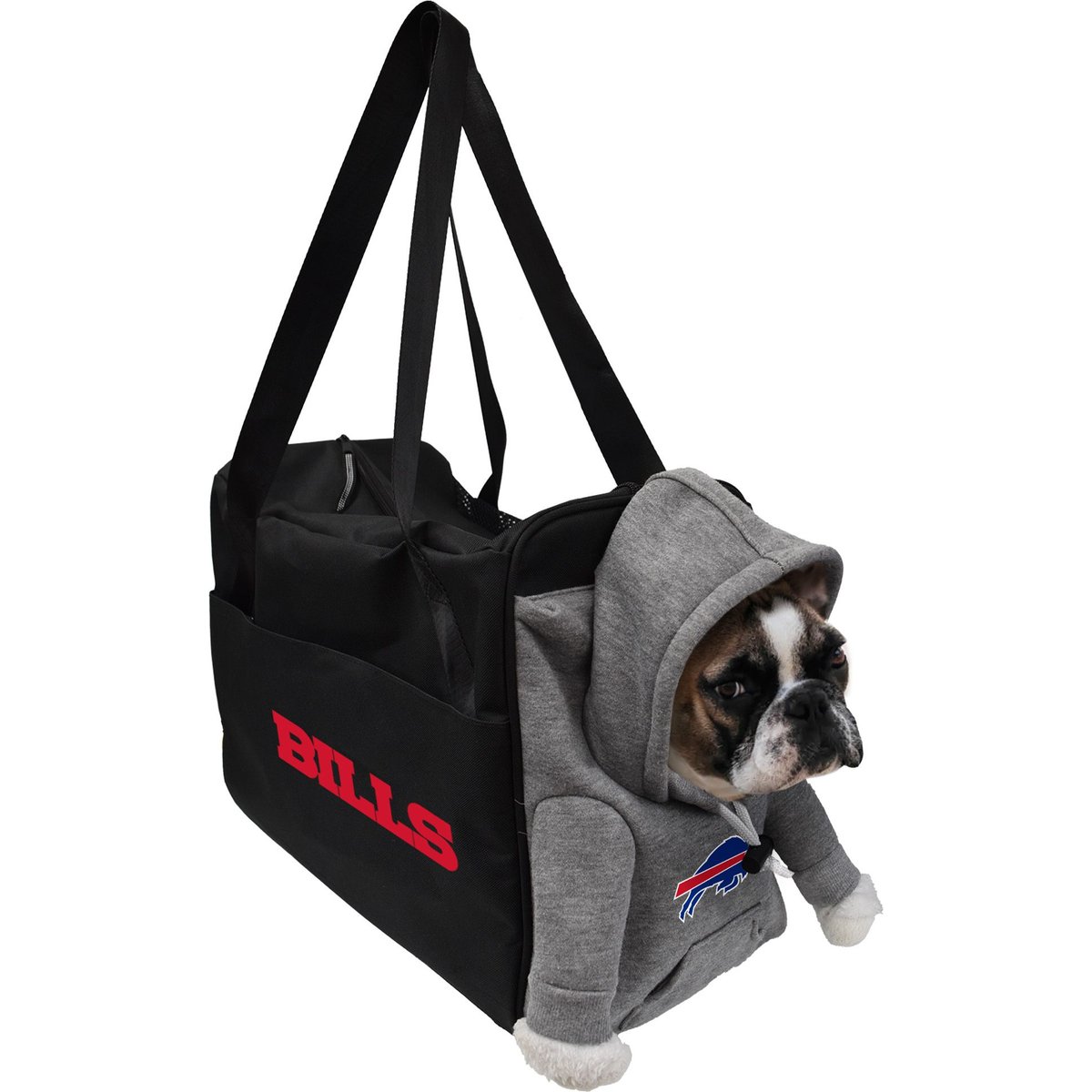 Littlearth NFL Furry Fan Airline-Approved Dog & Cat Carrier Bag, Buffalo Bills