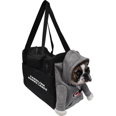 Littlearth Littlearth NHL Furry Fan Airline-Approved Dog & Cat Carrier Bag, Carolina Hurricanes