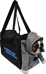 Littlearth Furry Fan Airline-Approved Dog & Cat Carrier Bag, Carolina Panthers