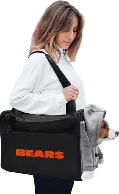 Show full view: Littlearth Furry Fan Airline-Approved Dog & Cat Carrier Bag, Chicago Bears slide 3 of 7