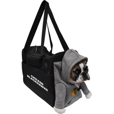 Littlearth Littlearth NHL Furry Fan Airline-Approved Dog & Cat Carrier Bag, Chicago Blackhawks
