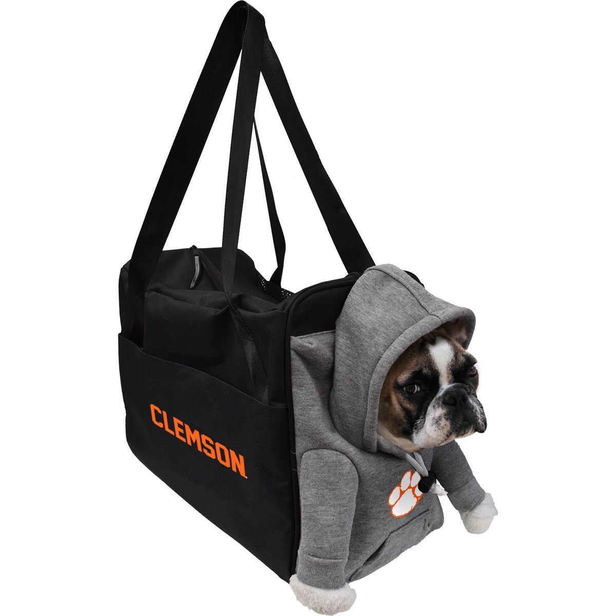 Littlearth NCAA Furry Fan Airline-Approved Dog & Cat Carrier Bag, Clemson Tigers