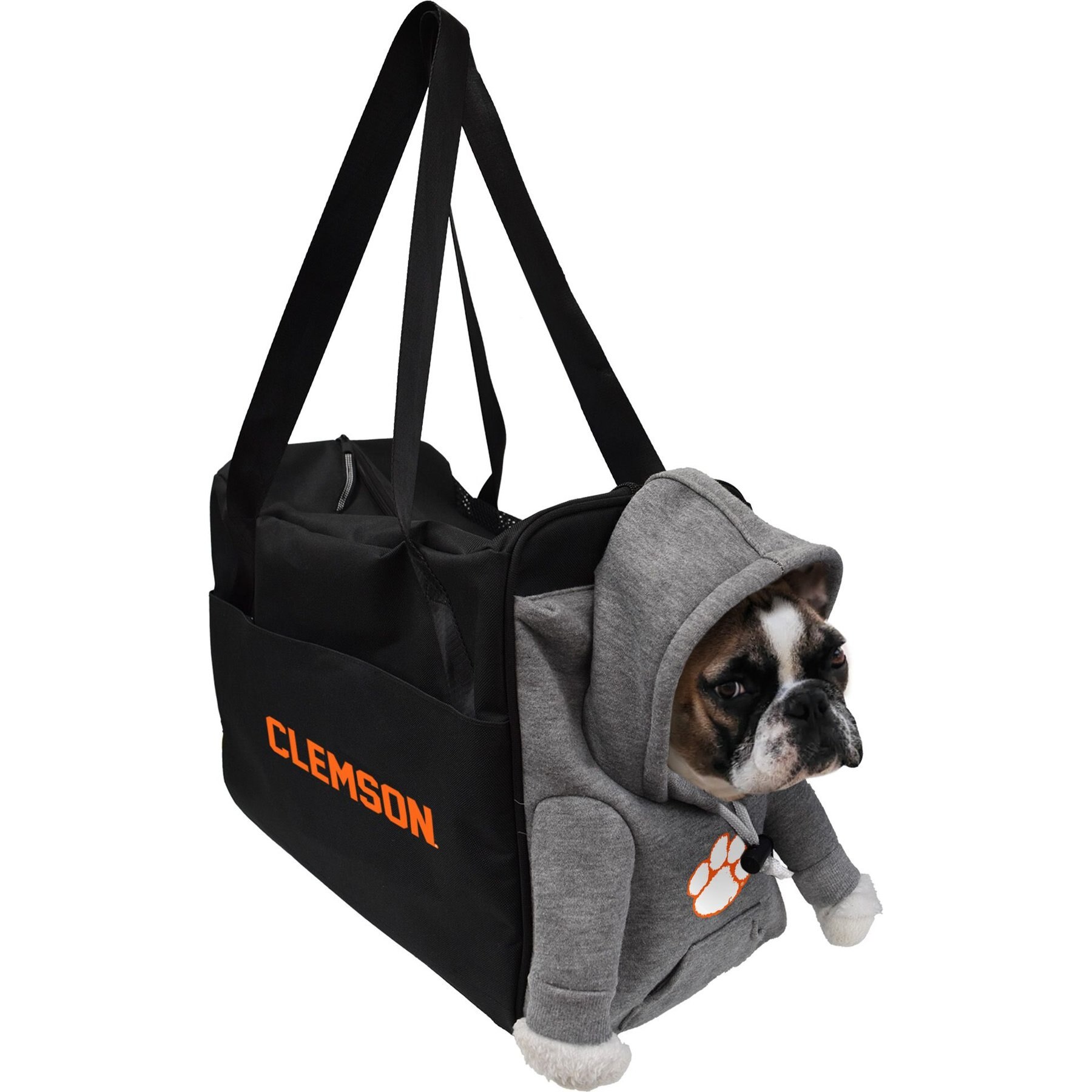 Littlearth NCAA Furry Fan Airline-Approved Dog & Cat Carrier Bag, Clemson Tigers