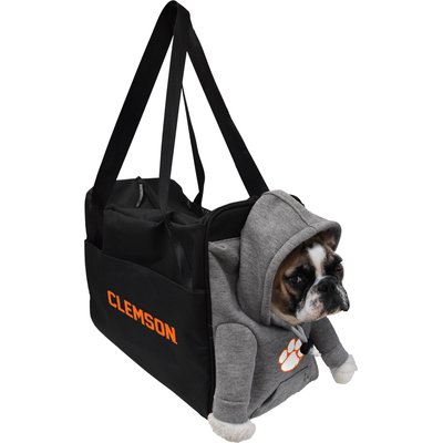 Littlearth Littlearth NCAA Furry Fan Airline-Approved Dog & Cat Carrier Bag, Clemson Tigers