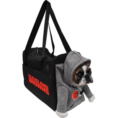 Littlearth Littlearth NFL Furry Fan Airline-Approved Dog & Cat Carrier Bag, Cleveland Browns