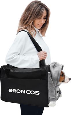 Show full view: Littlearth Furry Fan Airline-Approved Dog & Cat Carrier Bag, Denver Broncos slide 3 of 7