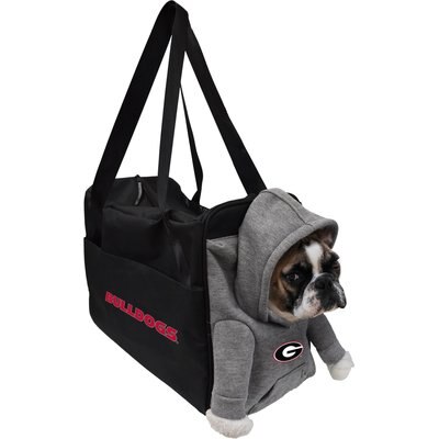 Littlearth Littlearth NCAA Furry Fan Airline-Approved Dog & Cat Carrier Bag, Georgia Bulldogs