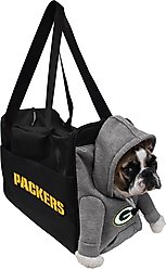 Littlearth Furry Fan Airline-Approved Dog & Cat Carrier Bag, Green Bay Packers
