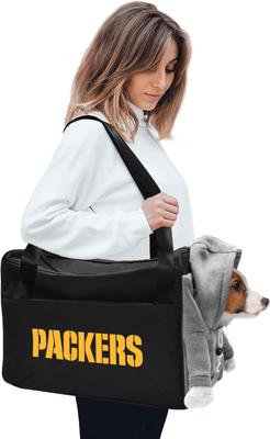 Show full view: Littlearth Furry Fan Airline-Approved Dog & Cat Carrier Bag, Green Bay Packers slide 2 of 6