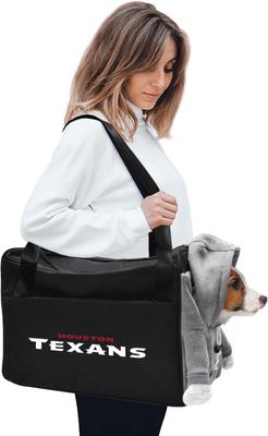 Show full view: Littlearth Furry Fan Airline-Approved Dog & Cat Carrier Bag, Houston Texans slide 3 of 7