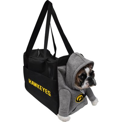 Littlearth Littlearth NCAA Furry Fan Airline-Approved Dog & Cat Carrier Bag, Iowa Hawkeyes