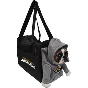 Littlearth Furry Fan Airline-Approved Dog & Cat Carrier Bag, Jacksonville Jaguars