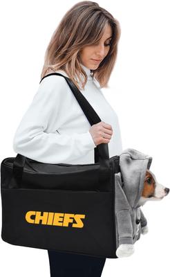 Show full view: Littlearth Furry Fan Airline-Approved Dog & Cat Carrier Bag, Kansas City Chiefs slide 2 of 6