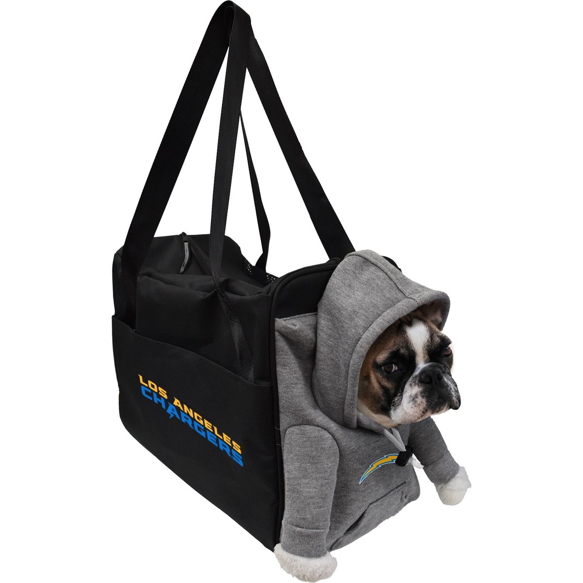 Littlearth NFL Furry Fan Airline-Approved Dog & Cat Carrier Bag, Los Angeles Chargers