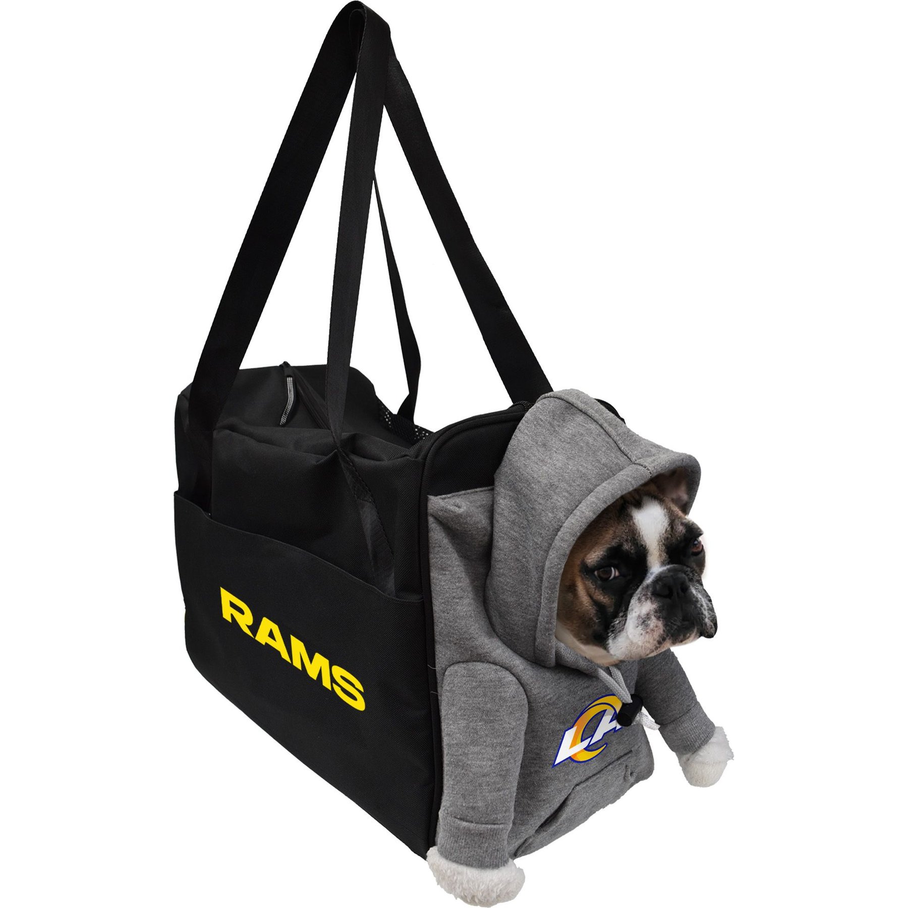 Littlearth NFL Furry Fan Airline-Approved Dog & Cat Carrier Bag, Los Angeles Rams