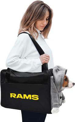 Show full view: Littlearth Furry Fan Airline-Approved Dog & Cat Carrier Bag, Los Angeles Rams slide 2 of 6