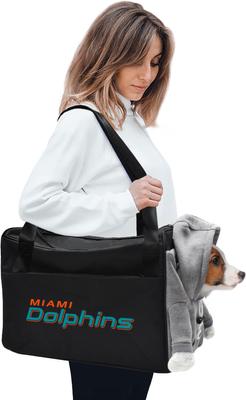 Show full view: Littlearth Furry Fan Airline-Approved Dog & Cat Carrier Bag, Miami Dolphins slide 2 of 6