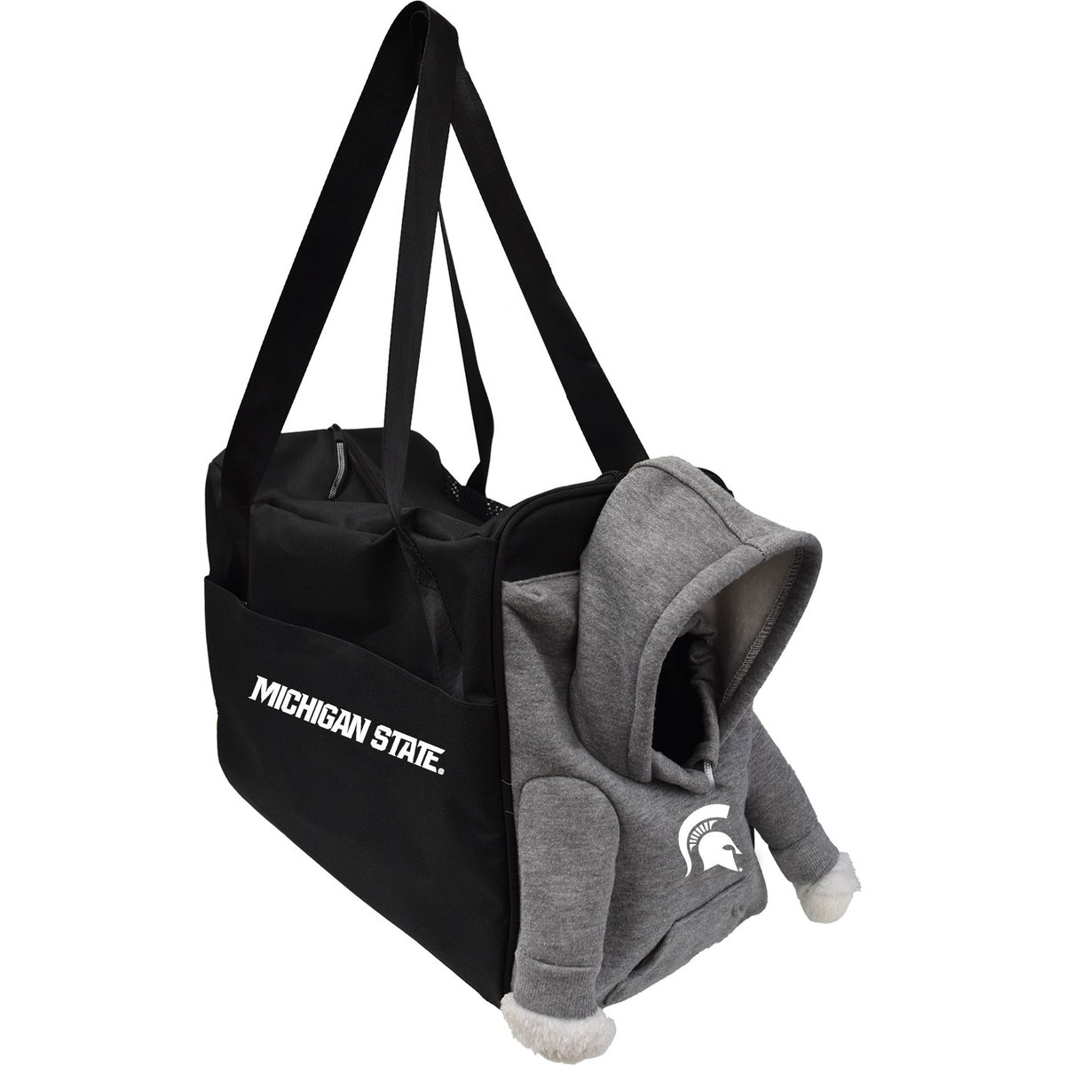 Littlearth NCAA Furry Fan Airline-Approved Dog & Cat Carrier Bag, Michigan State Spartans