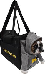 Littlearth NCAA Furry Fan Airline-Approved Dog & Cat Carrier Bag, Michigan Wolverines