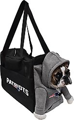 Littlearth Furry Fan Airline-Approved Dog & Cat Carrier Bag, New England Patriots