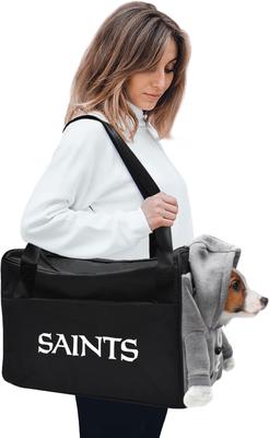 Show full view: Littlearth Furry Fan Airline-Approved Dog & Cat Carrier Bag, New Orleans Saints slide 2 of 6