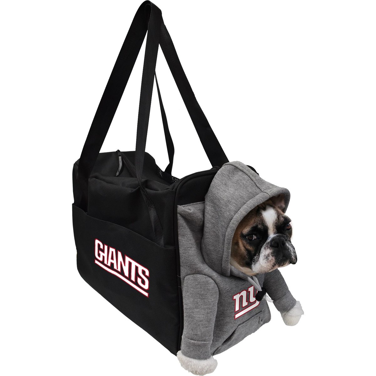 Littlearth NFL Furry Fan Airline-Approved Dog & Cat Carrier Bag, New York Giants