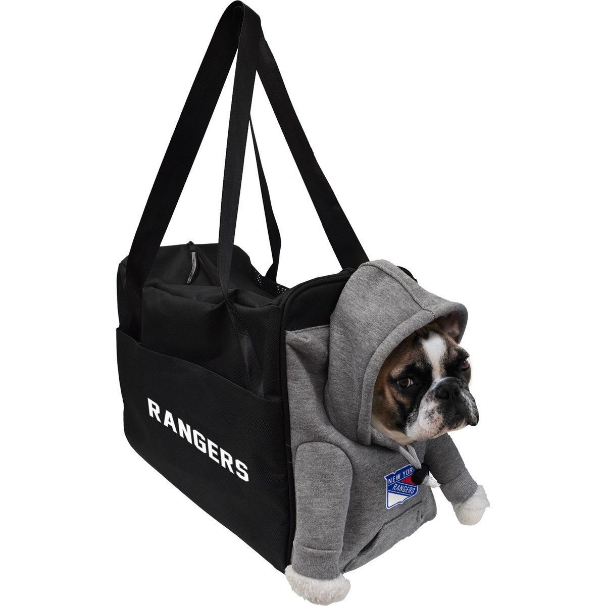 Littlearth NHL Furry Fan Airline-Approved Dog & Cat Carrier Bag, New York Rangers