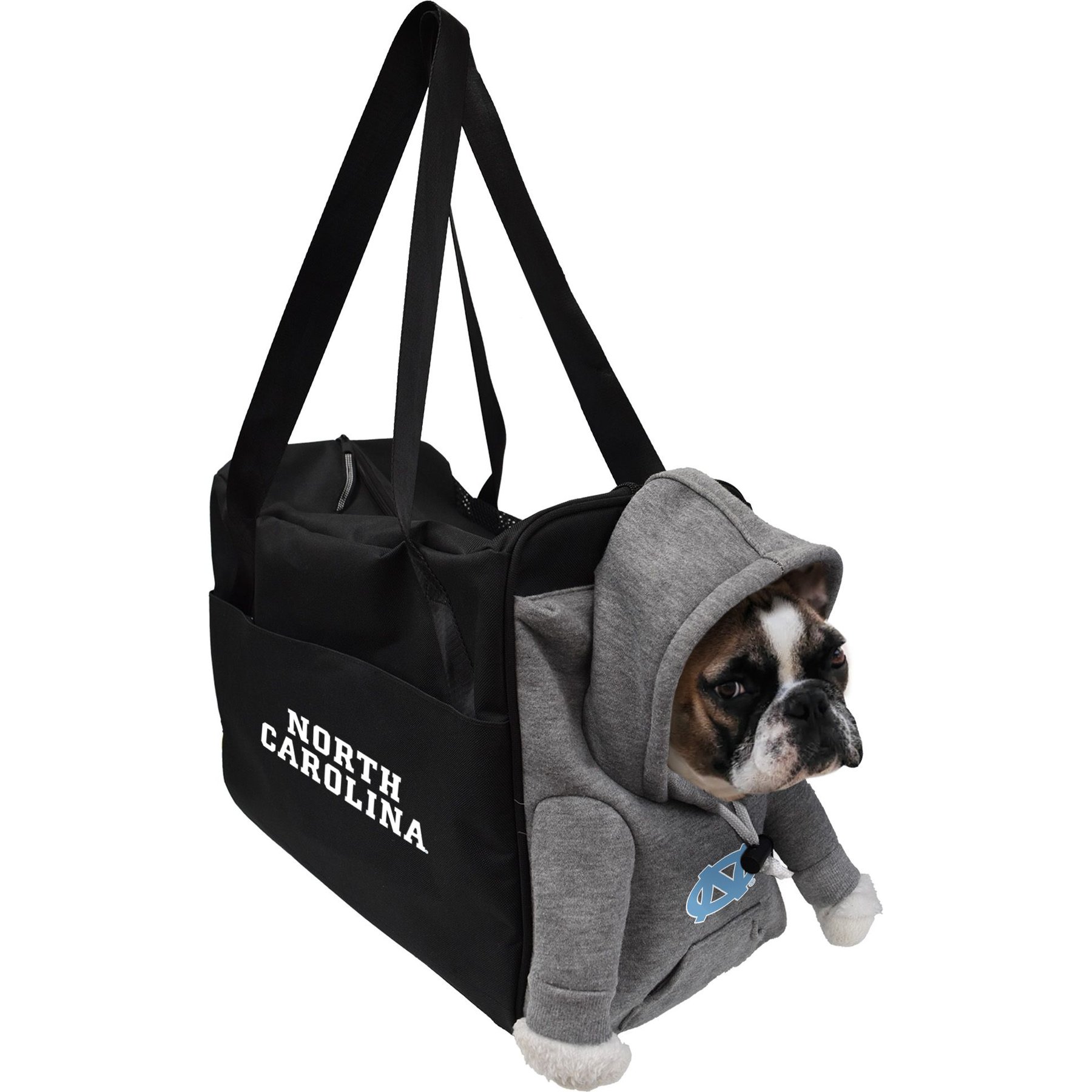Littlearth NCAA Furry Fan Airline-Approved Dog & Cat Carrier Bag, North Carolina Tar Heels