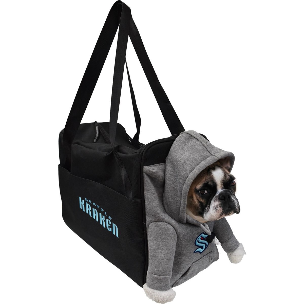 Littlearth NHL Furry Fan Airline-Approved Dog & Cat Carrier Bag, Seattle Kraken