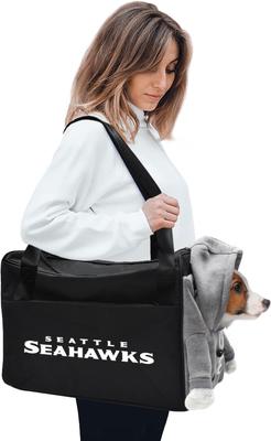 Show full view: Littlearth Furry Fan Airline-Approved Dog & Cat Carrier Bag, Seattle Seahawks slide 2 of 6