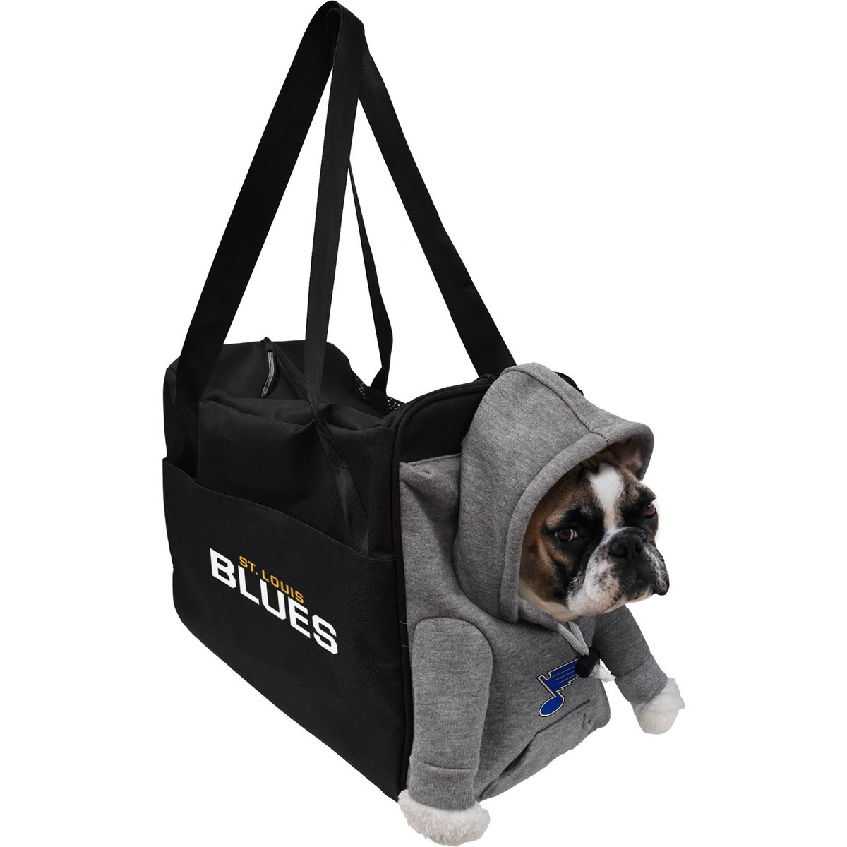 Littlearth NHL Furry Fan Airline-Approved Dog & Cat Carrier Bag, St. Louis Blues