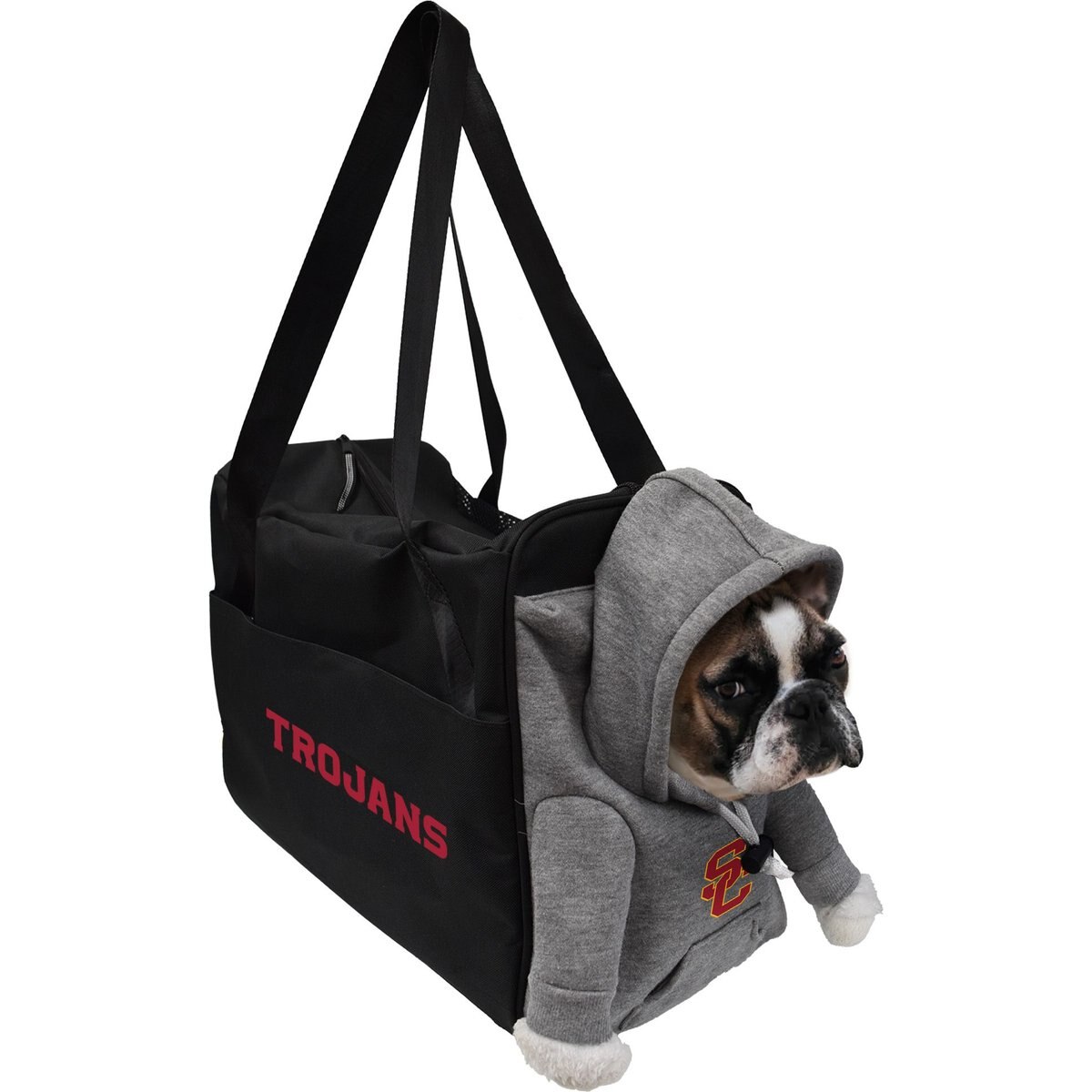 Littlearth NCAA Furry Fan Airline-Approved Dog & Cat Carrier Bag, USC Trojans
