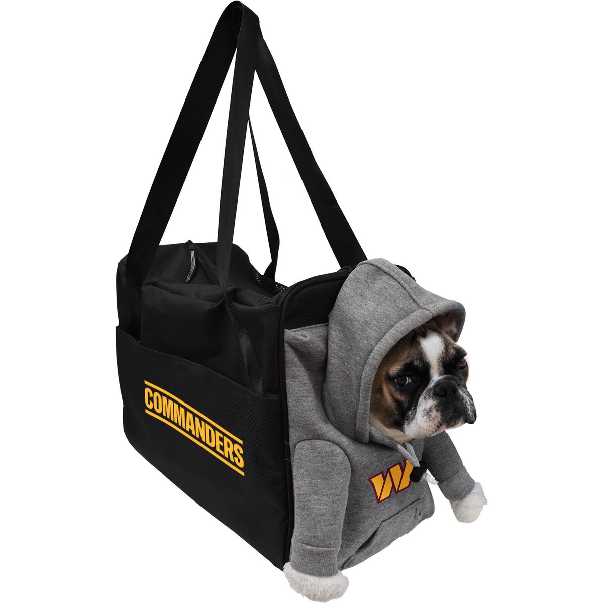 Littlearth NFL Furry Fan Airline-Approved Dog & Cat Carrier Bag, Washington Commanders