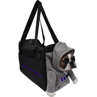 Littlearth Littlearth NCAA Furry Fan Airline-Approved Dog & Cat Carrier Bag, Washington Huskies