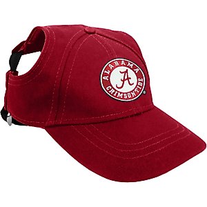 Littlearth NCAA Dog & Cat Baseball Hat, Alabama Crimson Tide, Large