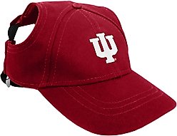 Littlearth NCAA Dog & Cat Baseball Hat, Indiana Hoosiers, Large