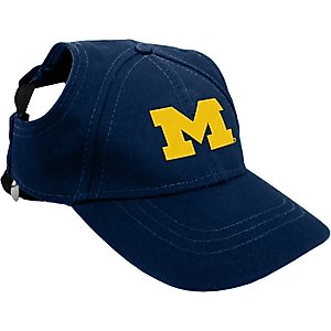 Littlearth NCAA Dog & Cat Baseball Hat, Michigan Wolverines, Medium