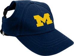 Littlearth NCAA Dog & Cat Baseball Hat, Michigan Wolverines, Small