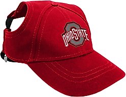 Littlearth NCAA Dog & Cat Baseball Hat, Ohio State Buckeyes, Large