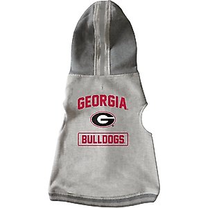 Littlearth NCAA Dog & Cat Hooded Crewneck Sweater, Georgia Bulldogs, Medium