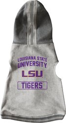 Littlearth NCAA Dog & Cat Hooded Crewneck Sweater, LSU Tigers, Small