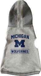 Littlearth NCAA Dog & Cat Hooded Crewneck Sweater, Michigan Wolverines, Small