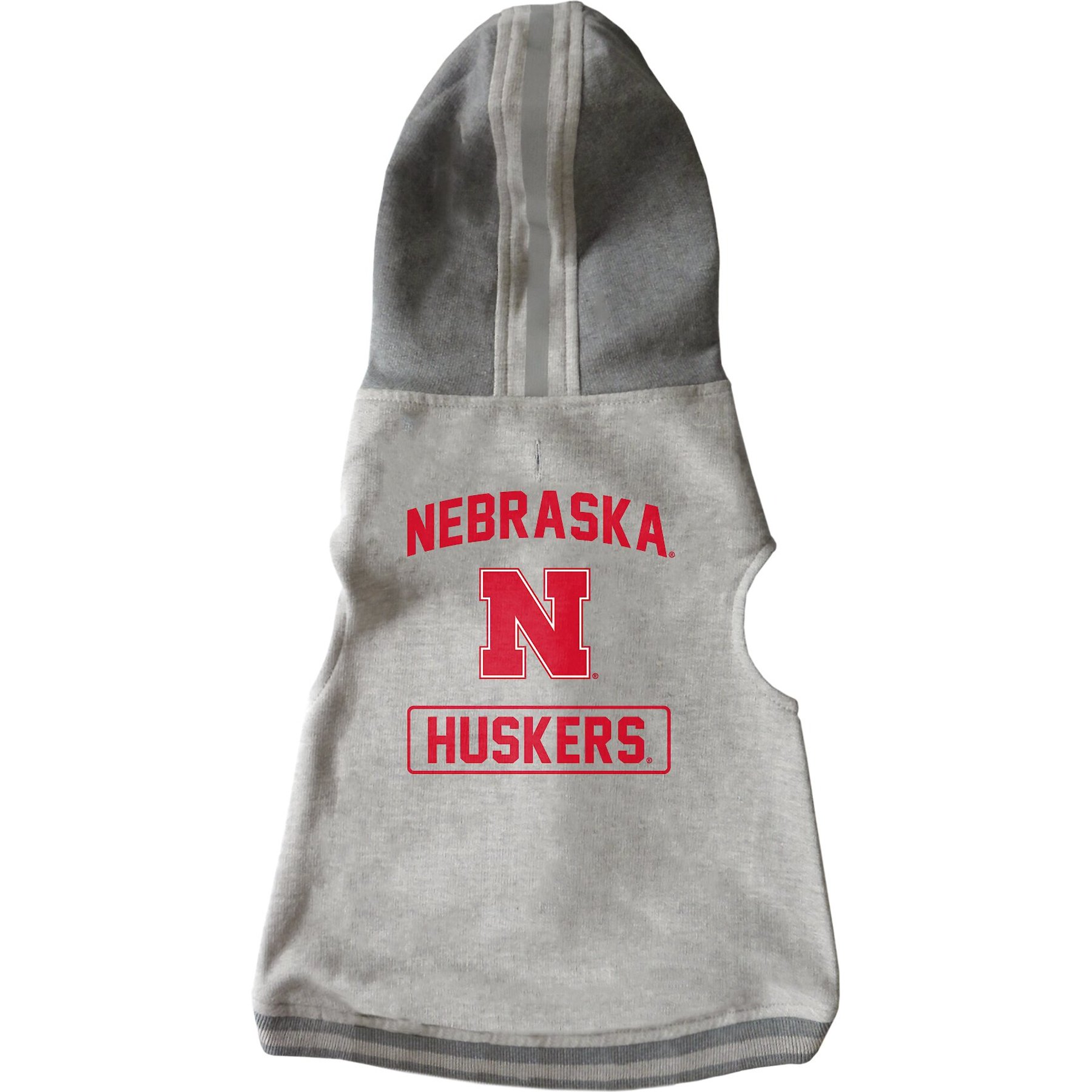 Littlearth NCAA Dog & Cat Hooded Crewneck Sweater, Nebraska Cornhuskers, Medium