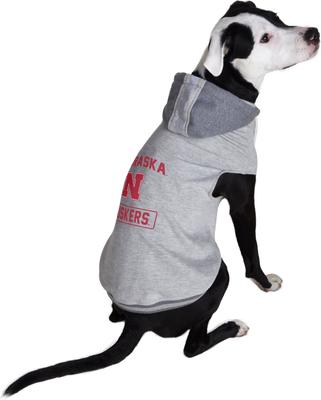 Show full view: Littlearth NCAA Dog & Cat Hooded Crewneck Sweater, Nebraska Cornhuskers, Small slide 4 of 6