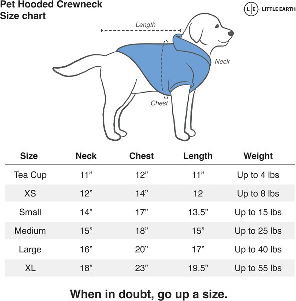 Littlearth NCAA Dog & Cat Hooded Crewneck Sweater