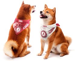 Littlearth NCAA Home & Away Bandana Set for Dogs & Cats, Alabama Crimson Tide, Small