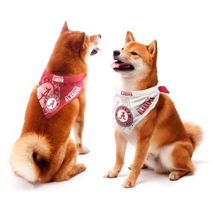 Littlearth NCAA Home & Away Bandana Set for Dogs & Cats, Alabama Crimson Tide, Small